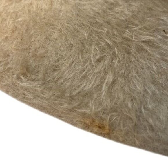 Vintage Sovereign Tan Fur Felt Floppy Hat  Ribbon Bow Boho Grannycore - Picture 7 of 7